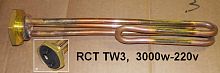 Тэн водонагревателя 3000w-220v Rct Tw3 C резьба 1”1/4 Thermowatt T.182384 T.3401402 T.182243 с доставкой