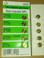 Жиклеры для газовой плиты комплект 5шт. 7ma-Gpl 0.40 0.55 0.65 0.75 0.90 Wo409 с доставкой