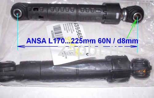 Комплект амортизаторов 2шт 60n Ansa L-170…225mm Bo5003 Москва