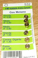 Жиклеры для газовой плиты комплект 6шт 6mb-Metano 0.8 0.9-2шт 1.0 1.3 1.45 Wo532 с доставкой